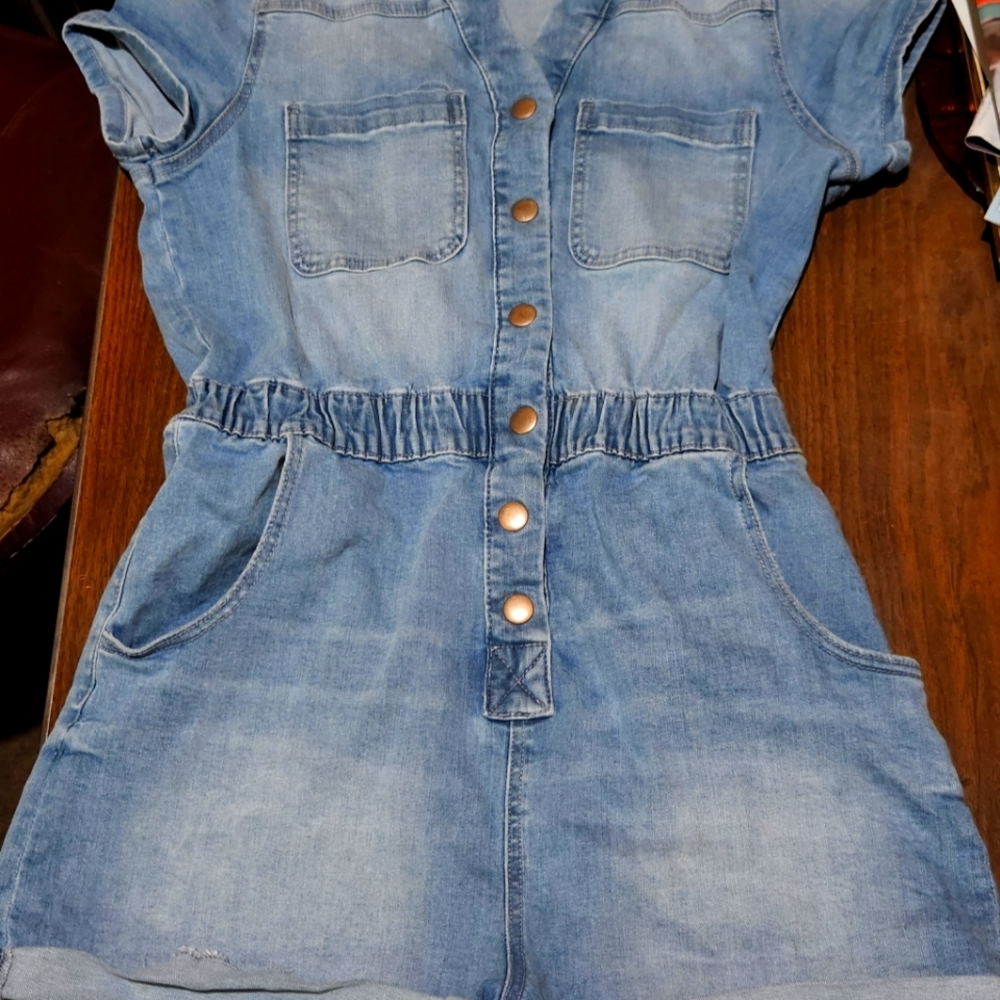 Women's Celebrity pink Jean romper